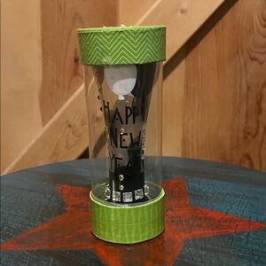 Lolita Festive Black, White and Gold with rhinestones accent Celebration Glass